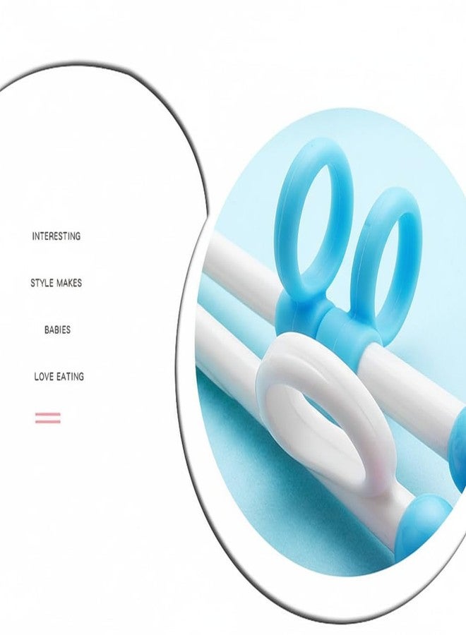 LOVHIDE عيدان طعام لوفهايد للمبتدئين - عيدان طعام تدريبية ممتعة للأطفال، سهلة الإمساك وتصميم مريح، عبوة من قطعة واحدة (أزرق) - Image 4